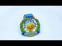 Medalha virtual de corrida com medalhas personalizadas de spray de cores padronizadas