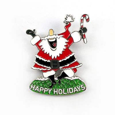 comprar 2D / 3D Santa Pin Badge com Safety Pin para a Meia Maratona de Natal Fabricação em linha