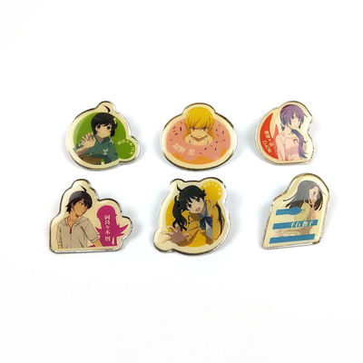 comprar Alto padrão Offset Impresso Cartoon Lapel Pins ODM / OEM para evento Fabricação em linha