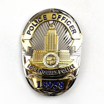 comprar Emblema da Polícia de Metal Esmalte Personalizado Gravado Single Side / Double Side Fabricação em linha
