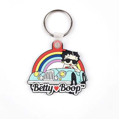 comprar Chave de chave de borracha personalizada Logotipo de lado duplo para promoções de marketing Chaves de PVC macias Fabricação em linha
