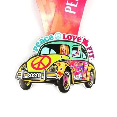 comprar Medalha de Prêmio de Metal de Ligação de Zinco de Grande Tamanho Multicolor Preenchido Impressão UV Presentes de Arte Global Fabricação em linha