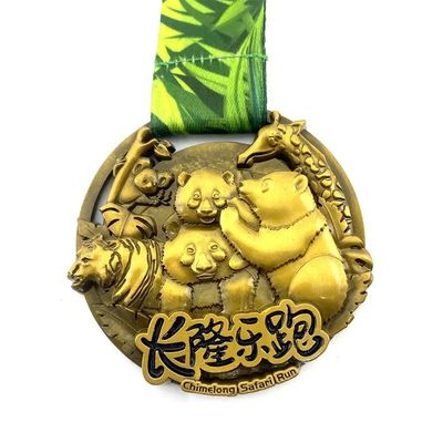 comprar Texturas sólidas ouro antigo medalhas de corrida personalizadas Joyrun Corrida com tema animal Fabricação em linha