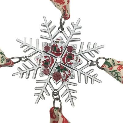 comprar Série Magnética Combinada de Natal Medalhas Santa Run Forma de Neve Fabricação em linha