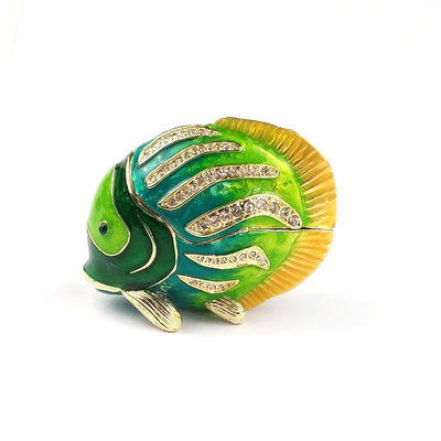 comprar Caixa de jóias de peixe personalizável com material de base MDF e design de IA Fabricação em linha