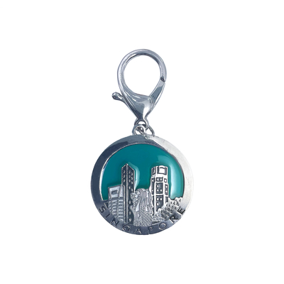 comprar Singapore Shiny Silver Translucent Enamels Keychain – A Stunning Tribute to Urban Elegance Fabricação em linha