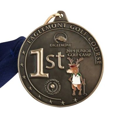 2Medalha de golfe de liga de zinco.75 