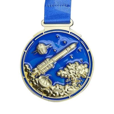 3D Die Casting Medalhas de maratona online Eventos Medalha de acabamento personalizado