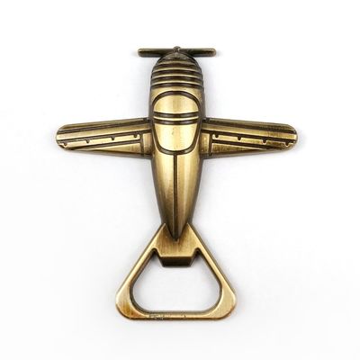 Desenho metálico Abridor de garrafas de avião fundido a óleo para estilo fundido a óleo e cores metálicas no design